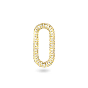 Zirkonia oval tussenstuk Gold