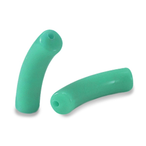 Kralen van acryl tube Turquoise