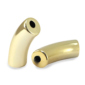 Kralen van acryl tube Gold