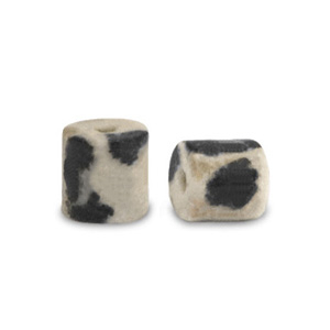 Disc natuursteen kralen dalmatian stone 2x2mm Greige