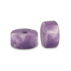 Disc natuursteen kralen kwarts 4x2mm Mix purple