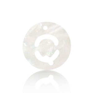 Schelp hanger special letter Q White (natuurlijke kleur)
