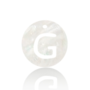 Schelp hanger special letter G White (natuurlijke kleur)