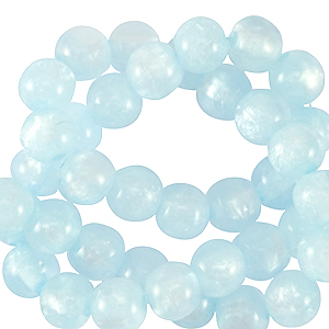 Polaris kralen 6 mm rond Mosso Arctic blue