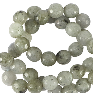 Kralen natuursteen labradoriet 6mm facet geslepen Cliffside grey