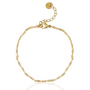 Armbanden van Stainless steel Roestvrij staal (RVS) Latte beige-gold
