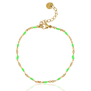 Armbanden van Stainless steel Roestvrij staal (RVS) Green-gold