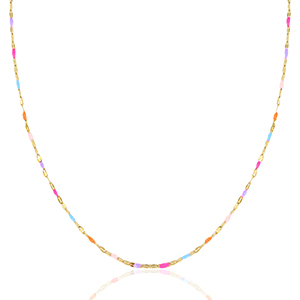 Kettingen van Stainless steel Roestvrij staal (RVS) Neon multicolour-gold