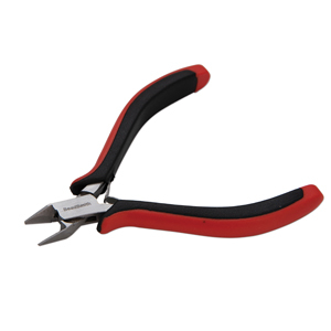 Beadsmith zijkniptang met veer Rood-zilver