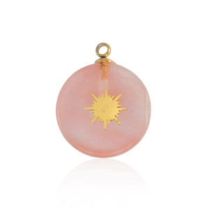 Bedels van Stainless steel Roestvrij staal (RVS) zon Gold-pink