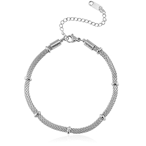 Armbanden van Stainless steel Roestvrij staal (RVS) Zilver