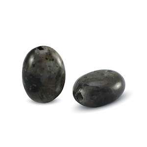 Kralen natuursteen labradoriet ovaal Dark anthracite