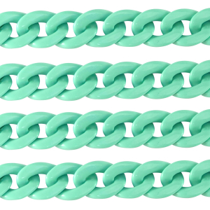 Acryl schakels 22mmshiny Turquoise green