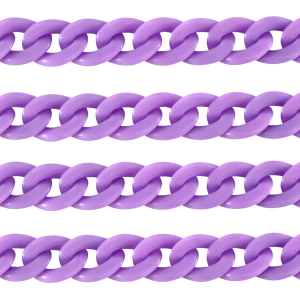 Acryl schakels 22mm matt Petal purple