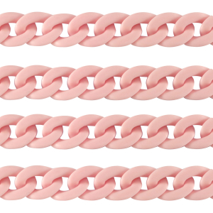 Acryl schakels 18mm matt Light pink