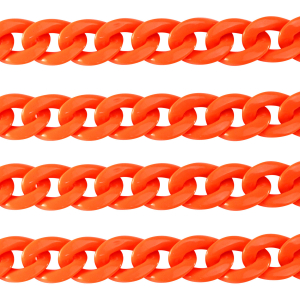 Acryl schakels 18mm shiny Neon orange