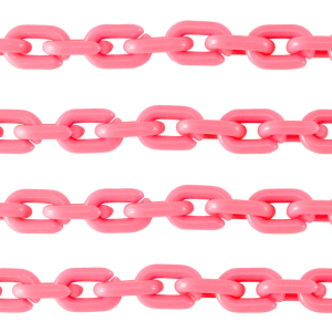 Acryl schakels 15mm shiny Hot pink