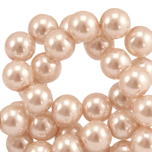 Glasparels rond 4mm Cream peach
