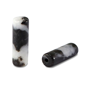 Kralen natuursteen jaspis tubes Black-white
