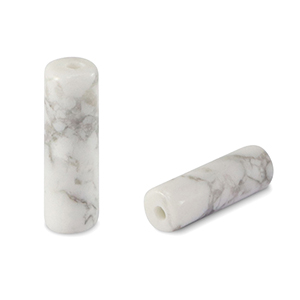 Kralen natuursteen magnesiet tubes White marble