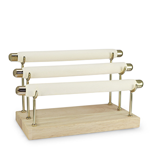 Sieraden display voor ringen 3 lagen Natural-gold