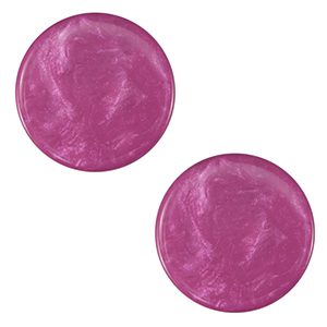 20 mm platte Polaris Elements cabochon Jais Anemone pink