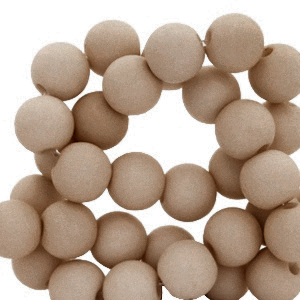 6 mm kralen van acryl Cappucino brown