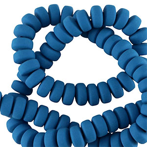 Polymeer kraal rondellen 7mm Blue