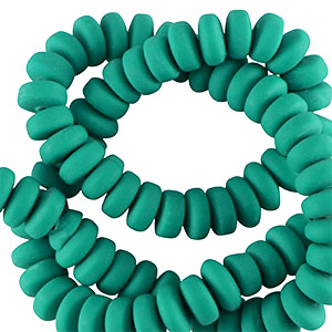 Polymeer kraal rondellen 7mm Mayan green