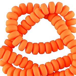 Polymeer kraal rondellen 7mm Orange