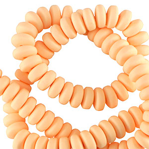 Polymeer kraal rondellen 7mm Sunset orange