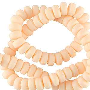 Polymeer kraal rondellen 7mm Peach orange