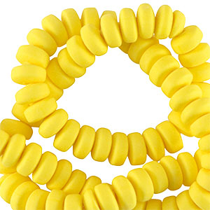 Polymeer kraal rondellen 7mm Sunburst yellow