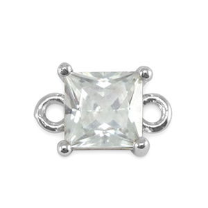 Crystal glas tussenstukken square Crystal-silver