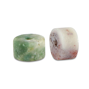 Disc natuursteen kralen kwarts 4x2mm Multicolour green