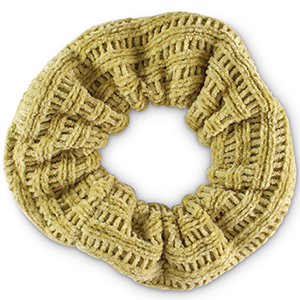 Scrunchie corduroy haarelastiek Willow green