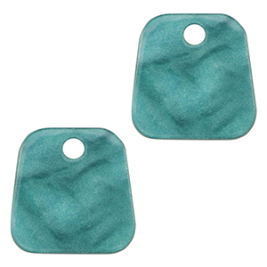 Hangers van resin trapezium Petrol blue