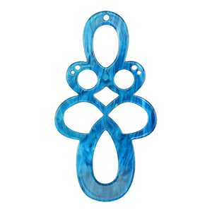 Hangers van resin barok Prussian blue