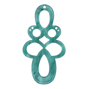 Hangers van resin barok Petrol blue