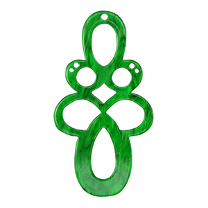 Hangers van resin barok Emerald green
