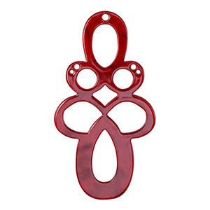 Hangers van resin barok Salsa red