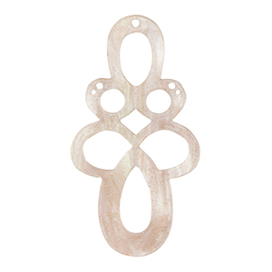Hangers van resin barok glitter Hortensia pink