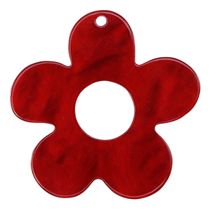 Hangers van resin bloem Salsa red