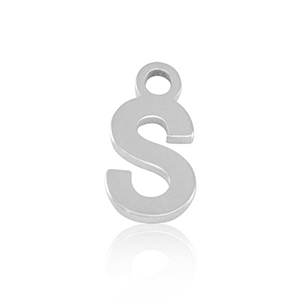 Bedels van Stainless steel Roestvrij staal (RVS) initial S Silver