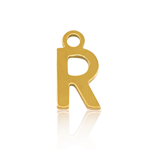 Bedels van Stainless steel Roestvrij staal (RVS) initial R Gold