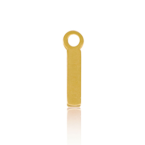 Bedels van Stainless steel Roestvrij staal (RVS) initial I Gold