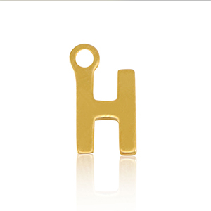 Bedels van Stainless steel Roestvrij staal (RVS) initial H Gold