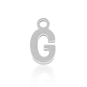 Bedels van Stainless steel Roestvrij staal (RVS) initial G Silver