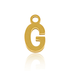 Bedels van Stainless steel Roestvrij staal (RVS) initial G Gold