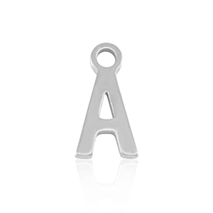 Bedels van Stainless steel Roestvrij staal (RVS) initial A Silver